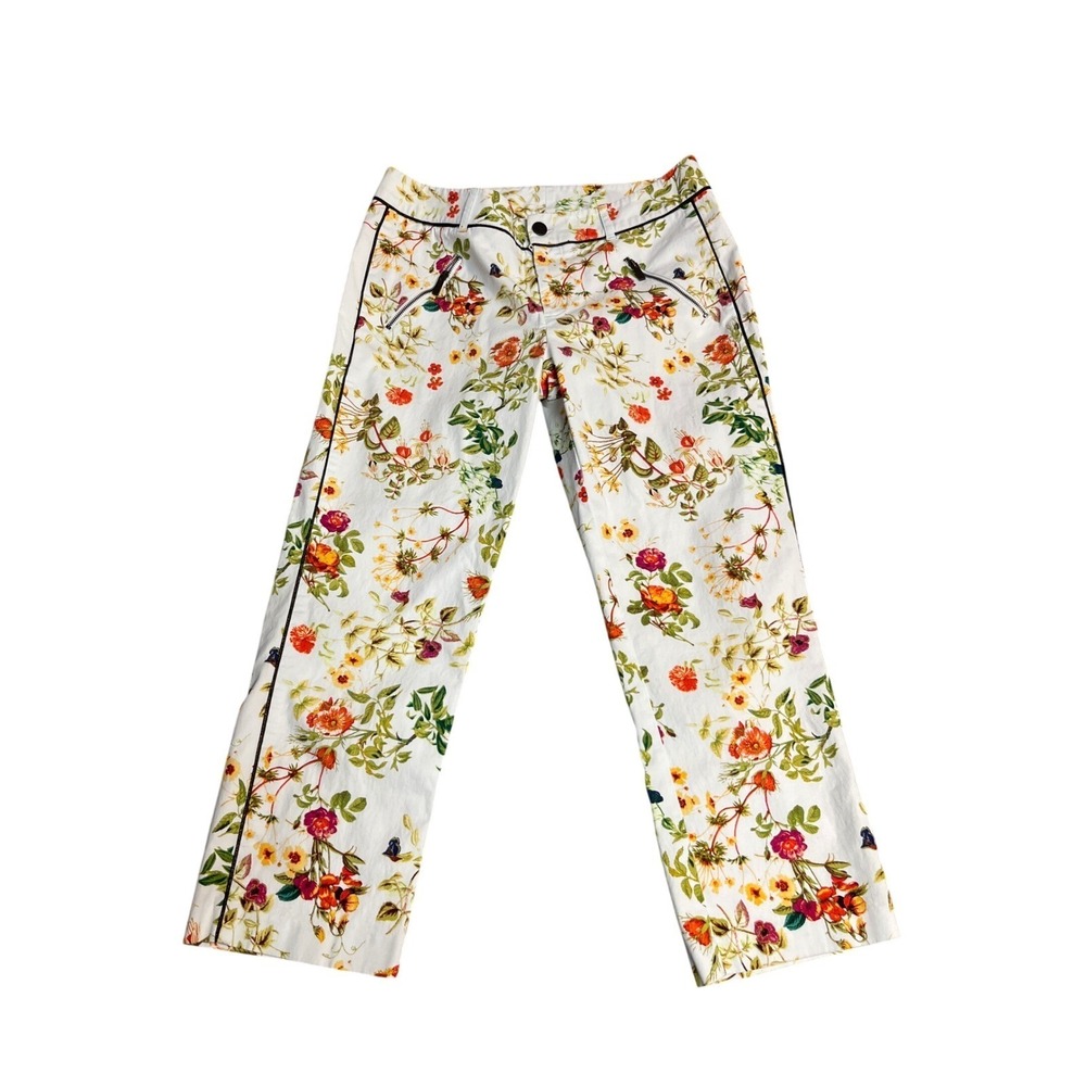 Disney Alice Through the Looking Glass Colleen Atwood Floral crop Pants SZ 2